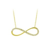 14K Solid Gold İnfinity Necklace
